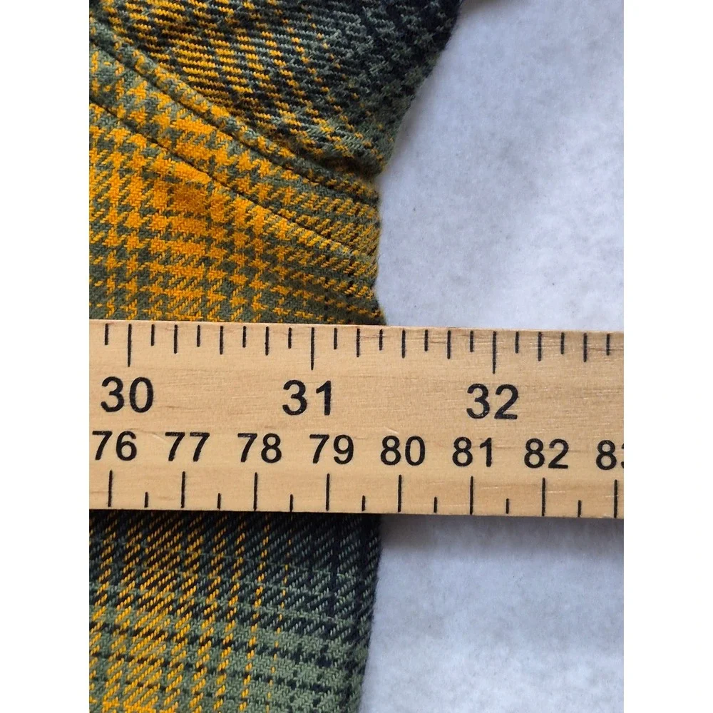 Levi's Relaxed Fit Flannel Shirt Men's 3XL Yellow Green Plaid Cotton 19587